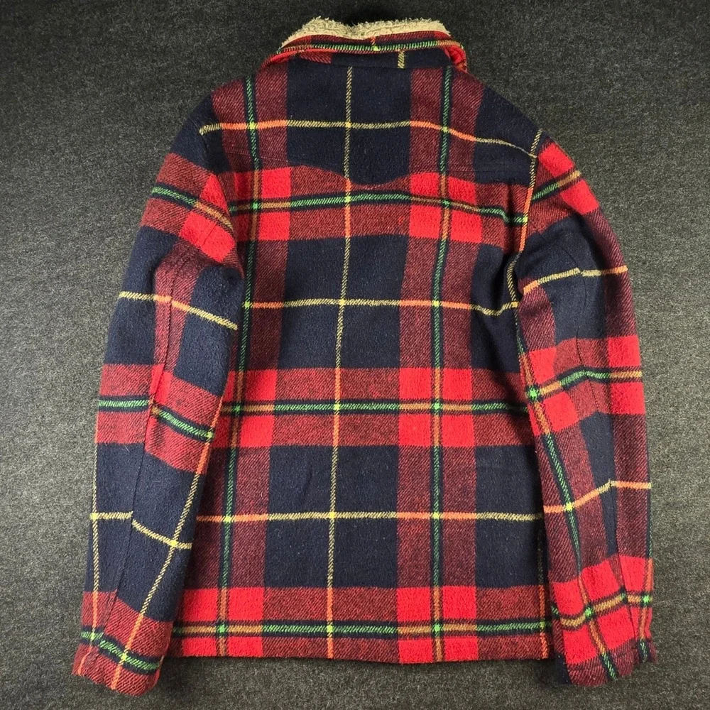 VTG Altamont Brian Slash Hansen Mens Sherpa Flannel Shacket Skater Plaid Size L